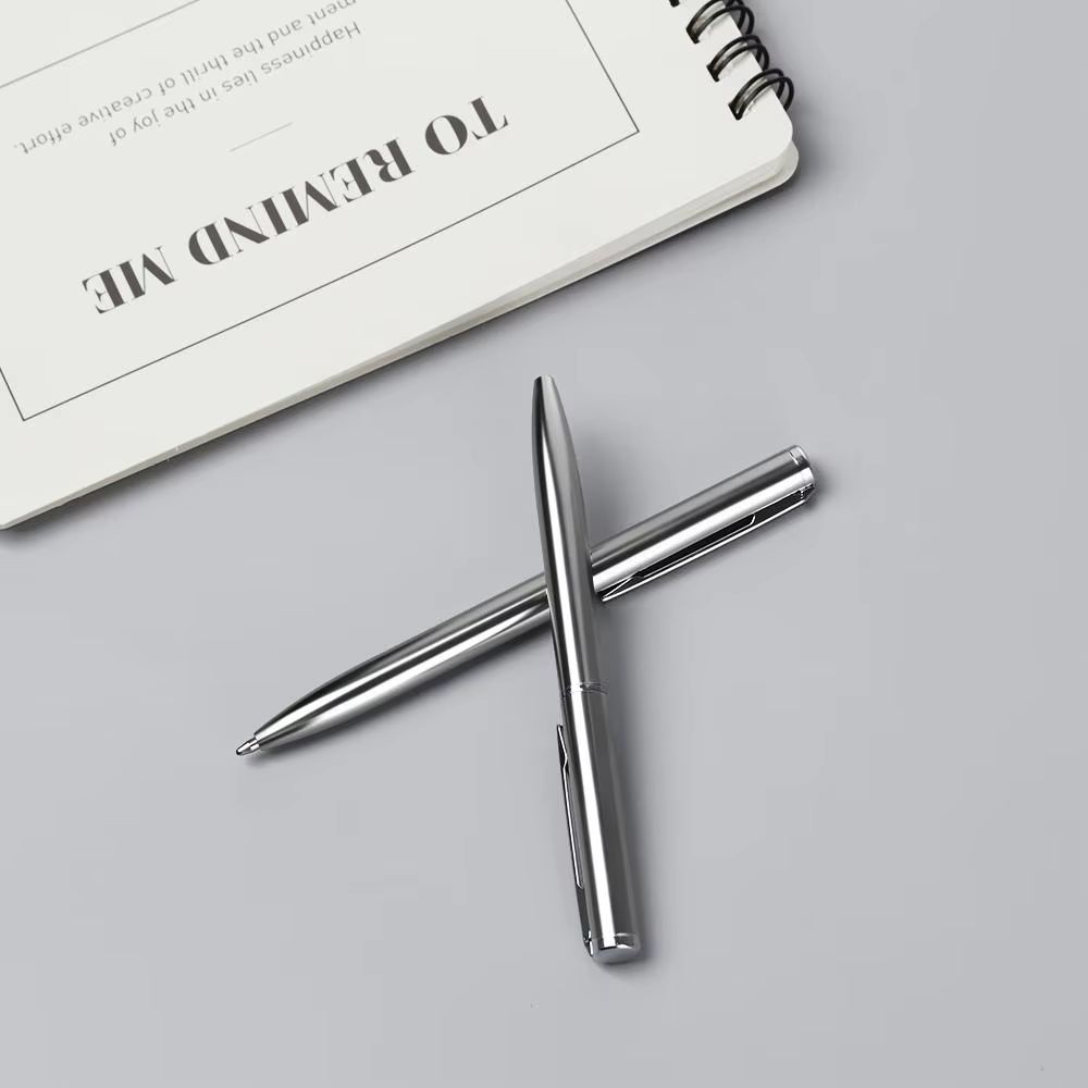 Mini Portable Metal Ballpoint Pen With Waterborne Ink And Multiple Color Refills 4