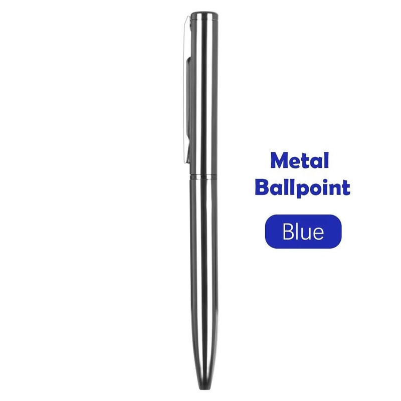 Mini Portable Metal Ballpoint Pen With Waterborne Ink And Multiple Color Refills 7