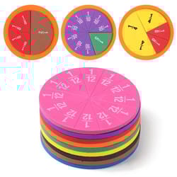 51 piece eva fraction circles set montessori math learning manipulatives for classroom teaching