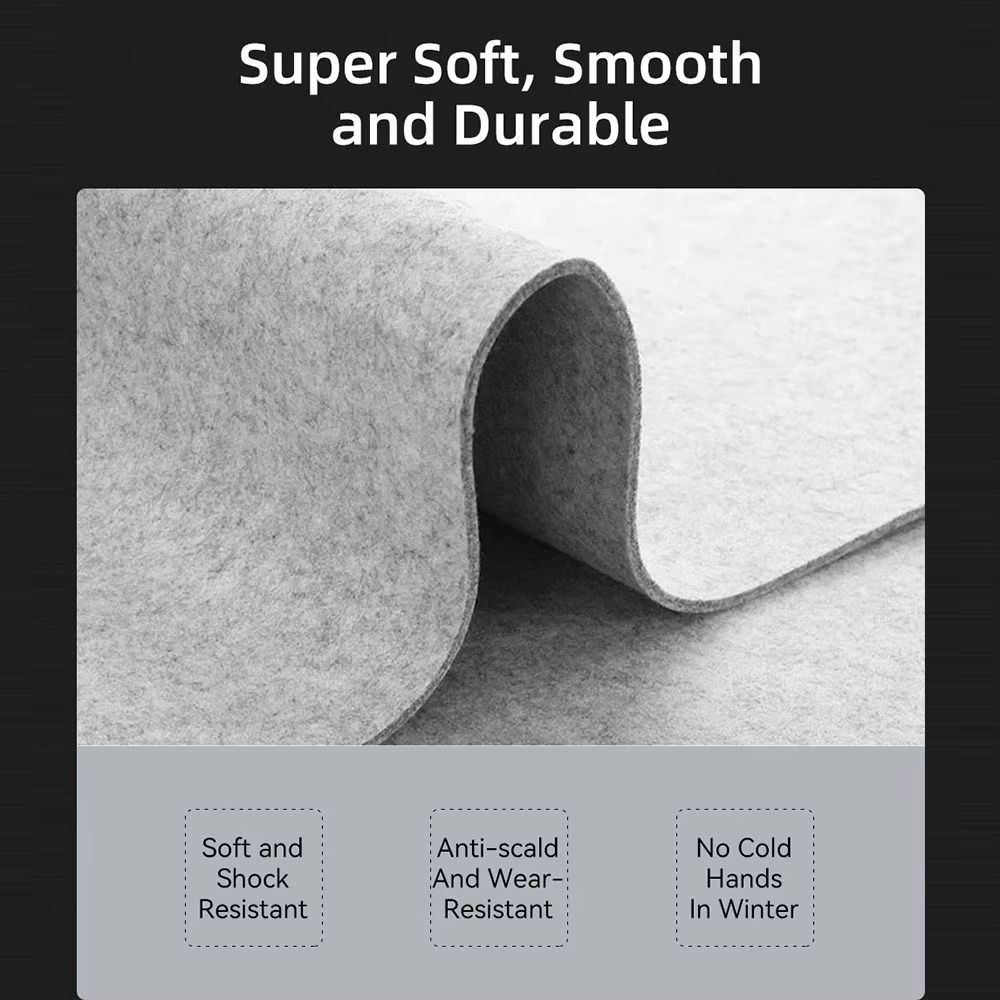 Large Wool Felt Mouse Pad NonSlip Gaming And Office Desk Protector Mat 1