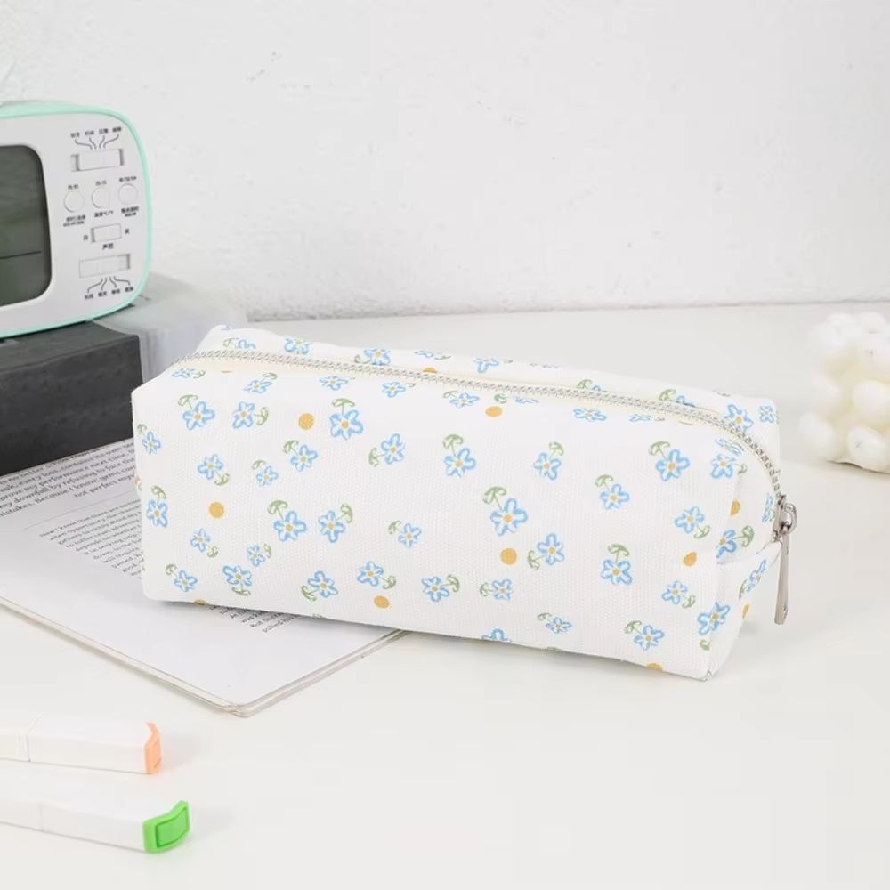 Large Cute Floral Pen Bag MultiFunction Stationery Organizer Pouch 7