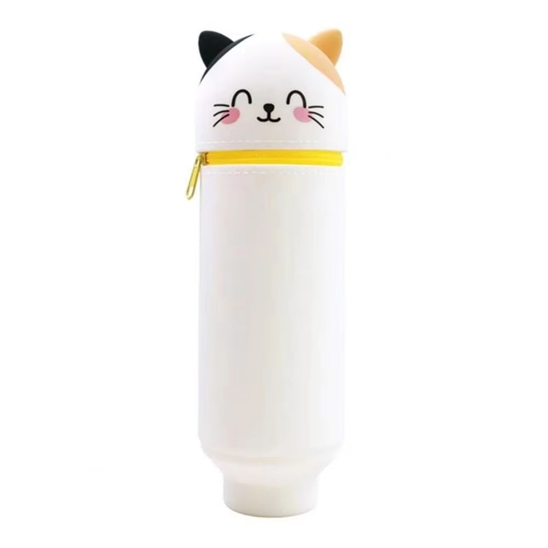 Silicone Cartoon Animal Pencil Case Foldable Pen Pouch With Zipper 10