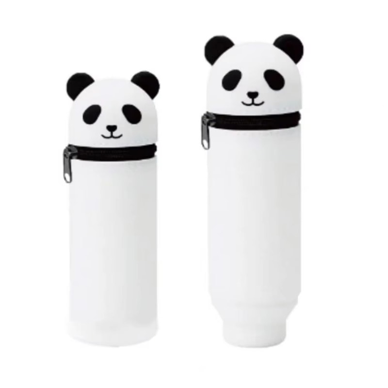 Silicone Cartoon Animal Pencil Case Foldable Pen Pouch With Zipper 2