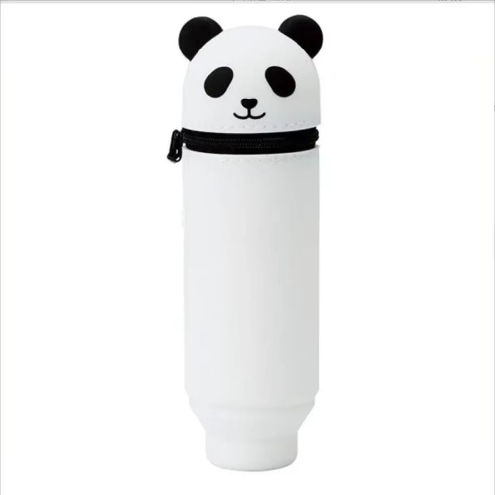 Silicone Cartoon Animal Pencil Case Foldable Pen Pouch With Zipper 7