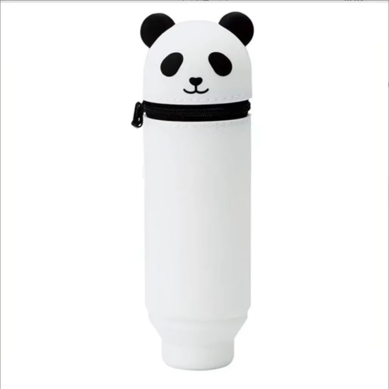 Silicone Cartoon Animal Pencil Case Foldable Pen Pouch With Zipper 7