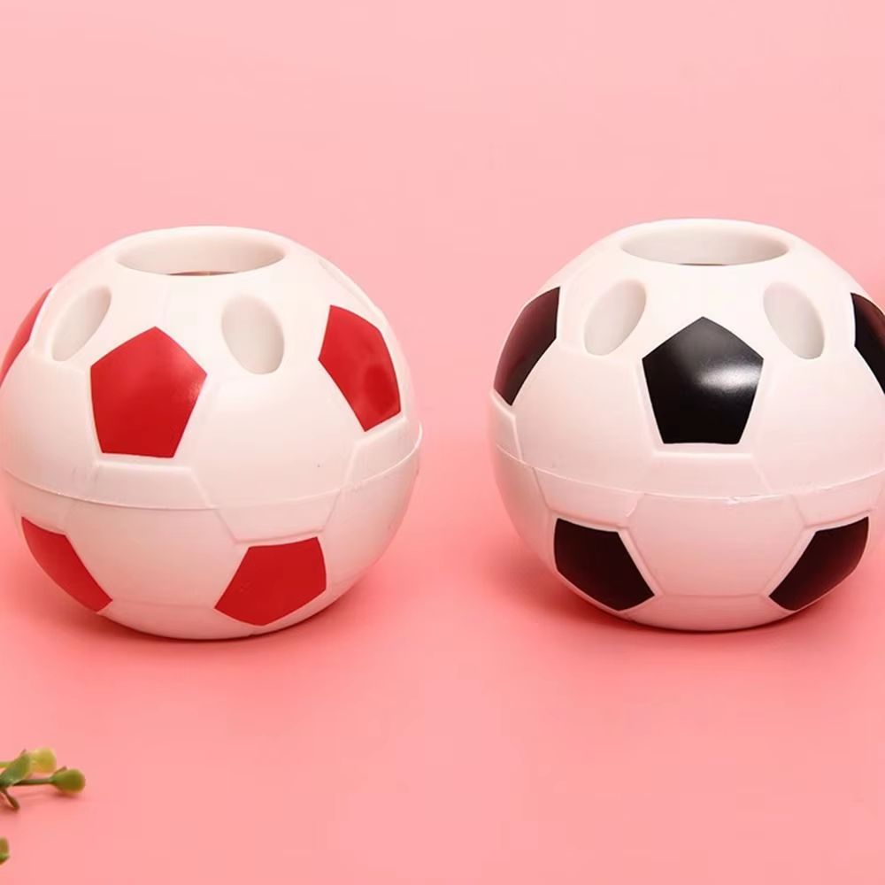 SoccerShape Desktop Pen And Toothbrush Holder Football Style Pencil Organizer 1