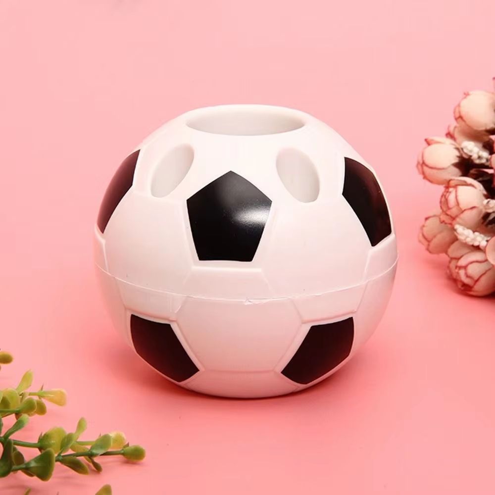 SoccerShape Desktop Pen And Toothbrush Holder Football Style Pencil Organizer 3