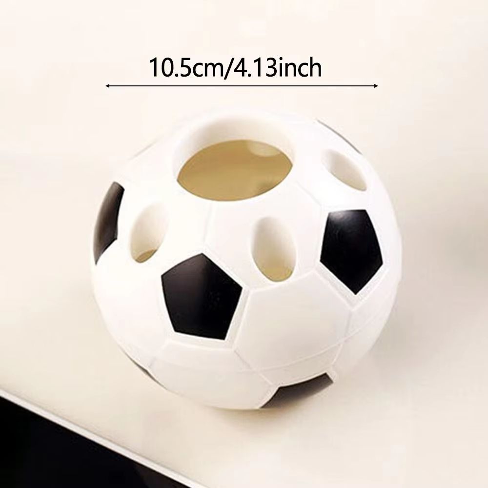 SoccerShape Desktop Pen And Toothbrush Holder Football Style Pencil Organizer 5