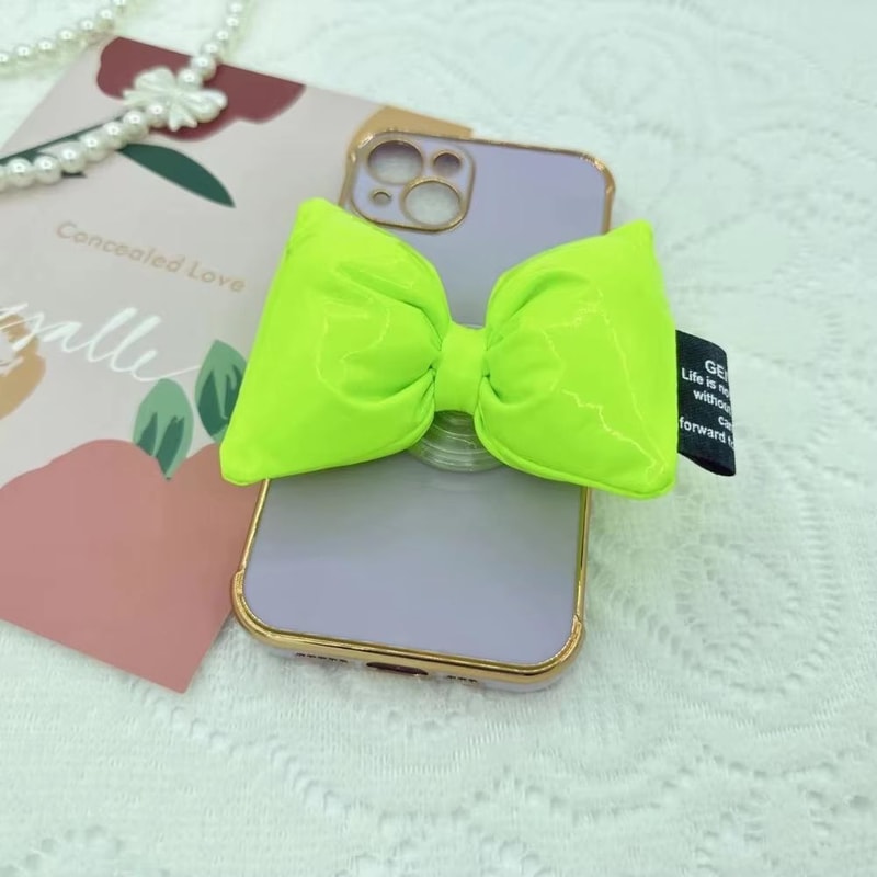 Cute 3D Down Jacket Bowknot Phone Grip Ring Holder For IPhone Samsung Devices 10