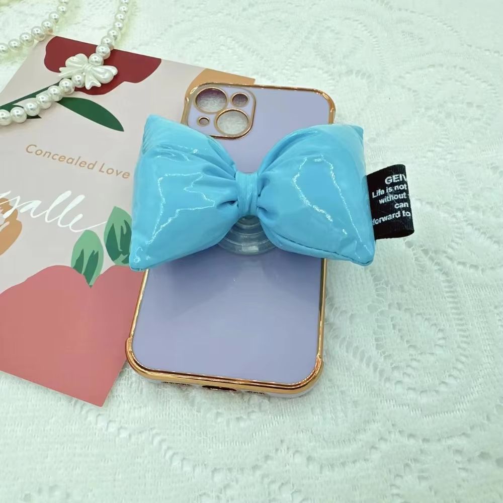 Cute 3D Down Jacket Bowknot Phone Grip Ring Holder For IPhone Samsung Devices 4