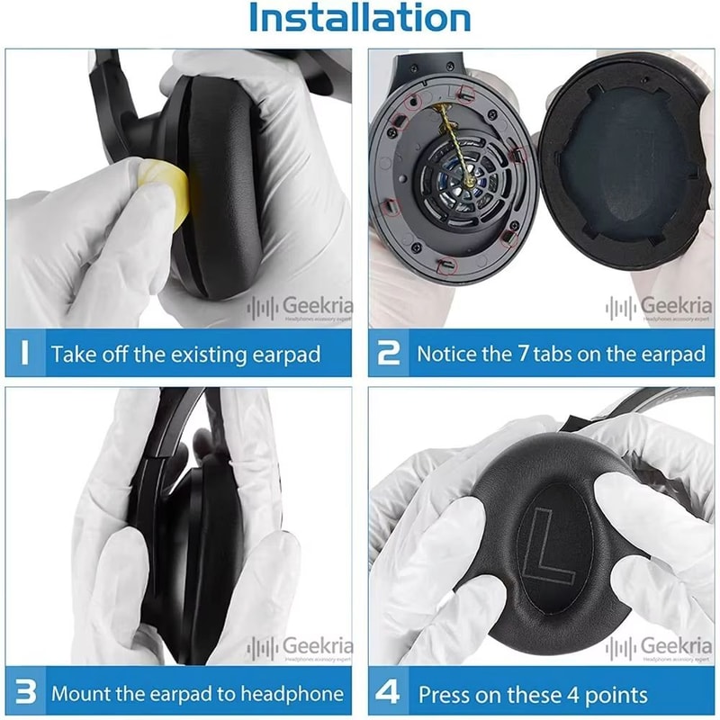 Replacement Ear Pads For Anker Soundcore Life Q20 Q20BT Headphones Earpads Cushion Repair Parts 5