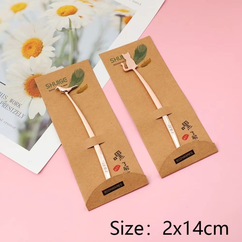 Bird And Cat Shaped Metal Book Clip Page Markers Stationery Decor For School And Office 2