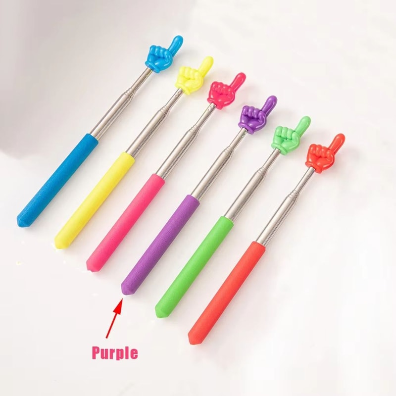 Stainless Steel Telescopic Teaching Pointer Rod With Finger Grip For Teachers 13