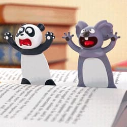 3d stereo cartoon animal pvc bookmarks cute cat and friends page markers for school and gifts