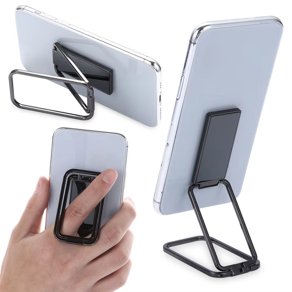 360 Rotating UltraThin Foldable Phone Holder Ring Stand Metal Finger Kickstand 1