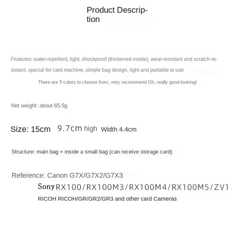 Waterproof Shockproof PU Camera Bag MultiFunction DSLR And Digital Camera Case 4