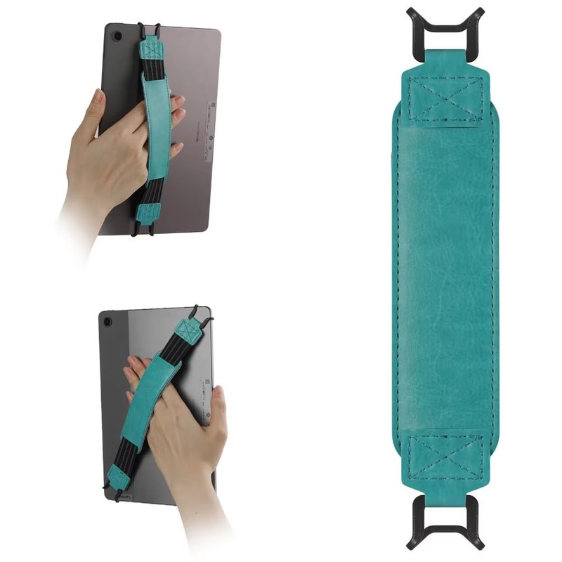 Universal Leather Tablet Hand Strap With AntiSlip Finger Grip Holder 6