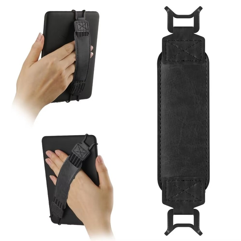 Universal Leather Tablet Hand Strap With AntiSlip Finger Grip Holder 7
