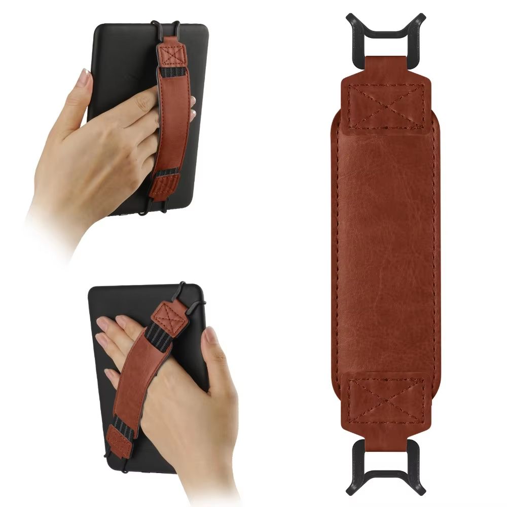 Universal Leather Tablet Hand Strap With AntiSlip Finger Grip Holder 8