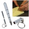 Stainless Steel Telescoping Key Ring Ballpoint Pen Portable Everyday Carry 4