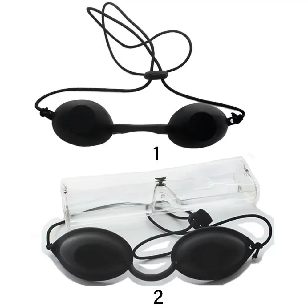Adjustable Silicone Laser Protective Eye Mask With Tanning Goggles 1