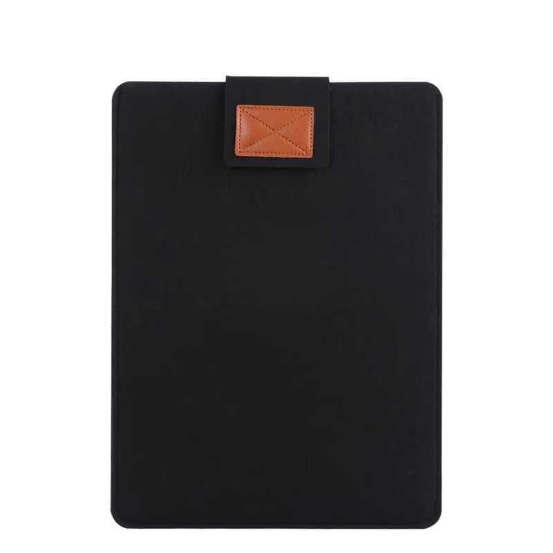 Ultra Thin Wool Felt Laptop Sleeve With PU Leather Stand Case 7