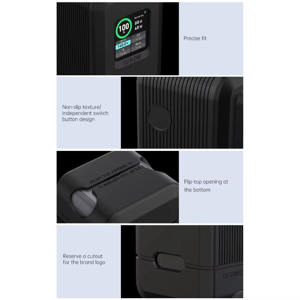 Shockproof Silicone Protective Case With Dustproof AntiDrop Cover For Anker Prime Power Bank 4