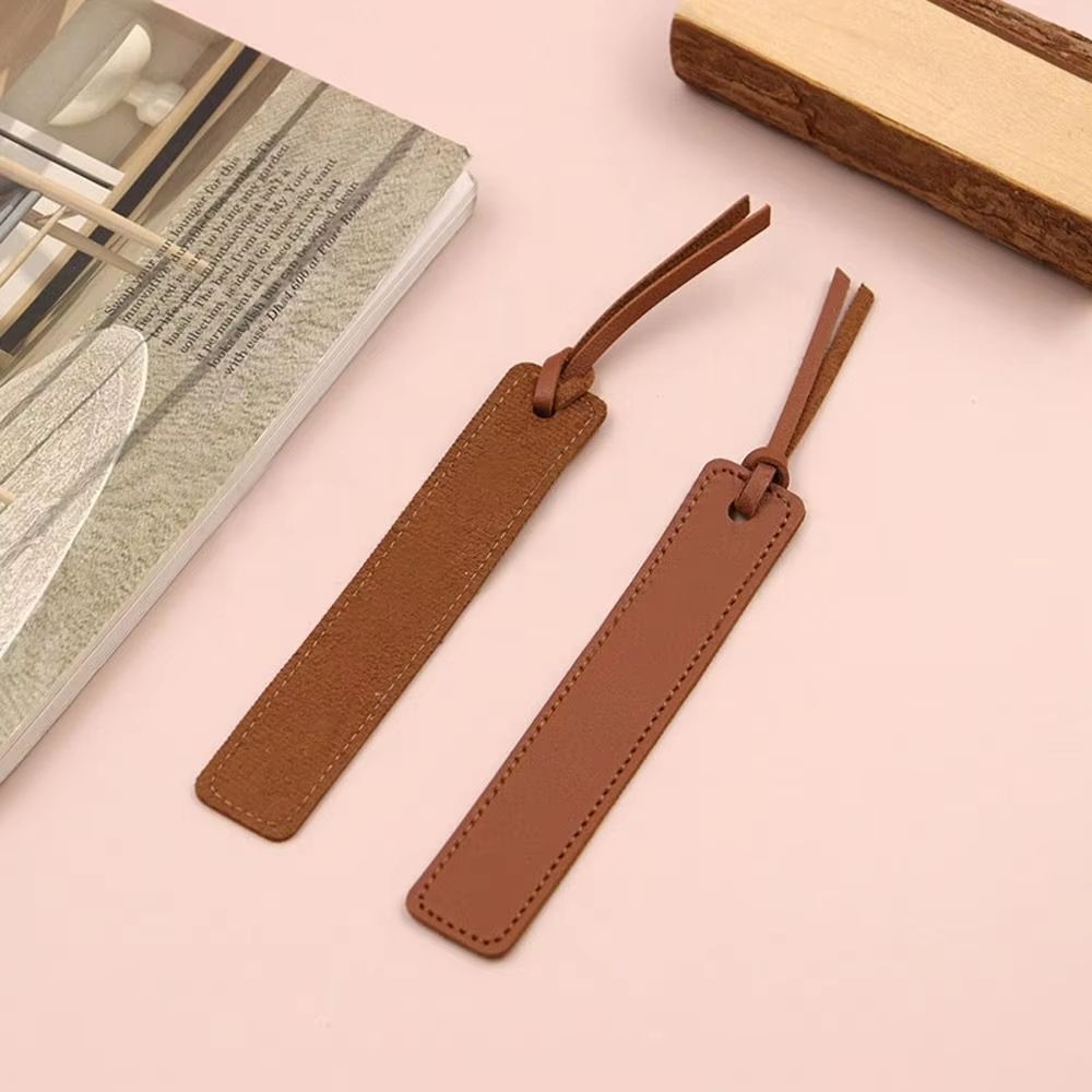 Vintage Leather Bookmark With Classic Tag Read Marks Stationery 1