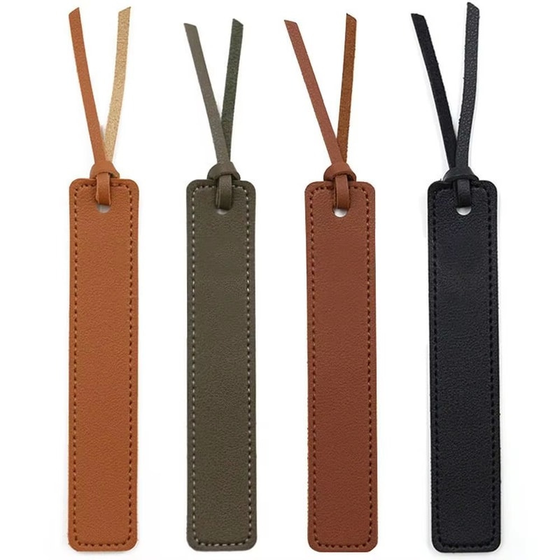Vintage Leather Bookmark With Classic Tag Read Marks Stationery 3