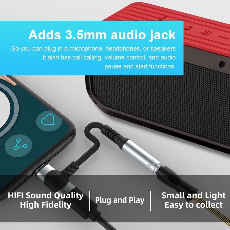 Universal USBC To 35mm Jack 2in1 HighSpeed Audio And Charging Adapter 5