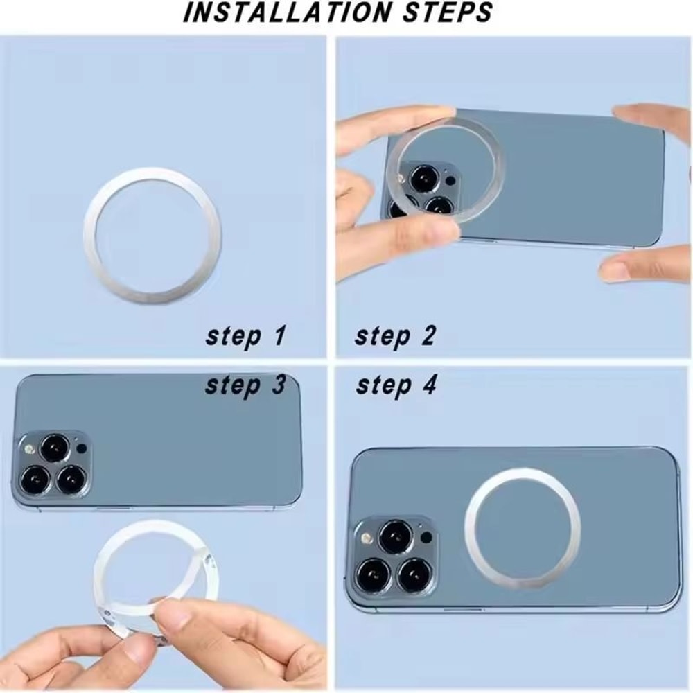 Universal Magnetic Metal Plate Ring 10Pack For MagSafe Wireless Charger And Car Holder 5