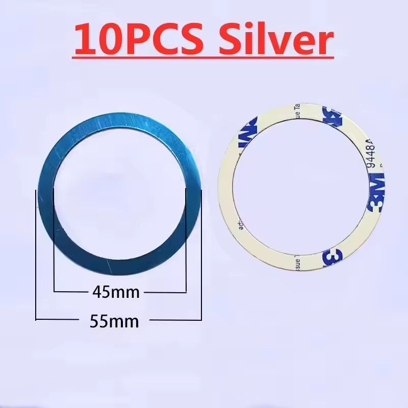 Universal Magnetic Metal Plate Ring 10Pack For MagSafe Wireless Charger And Car Holder 7