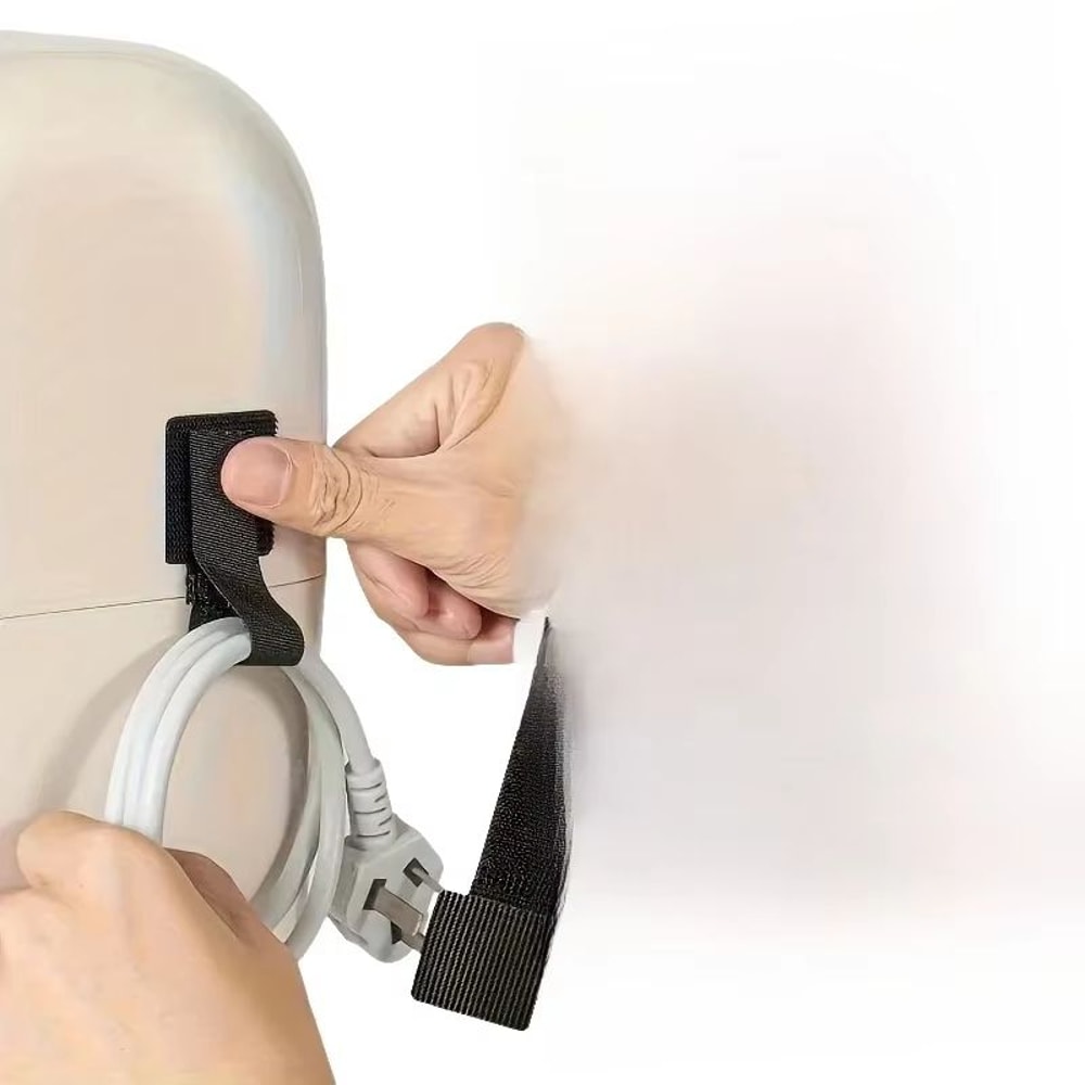 Reusable SelfAdhesive Cable Organizer Straps Adjustable Cord Fastening Wire Holder 0