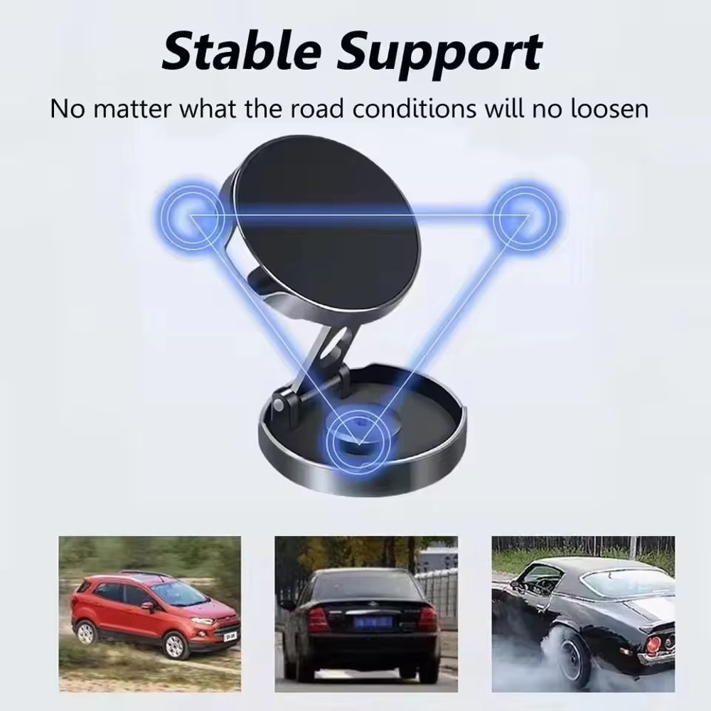 Magnetic Foldable 720 Rotating Mobile Phone Stand Holder For Car Dashboard 4