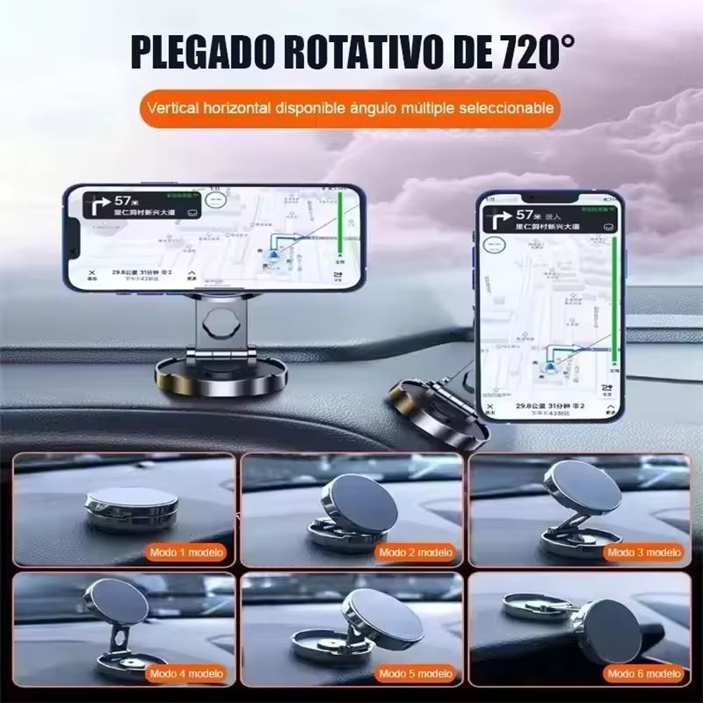 Magnetic Foldable 720 Rotating Mobile Phone Stand Holder For Car Dashboard 5