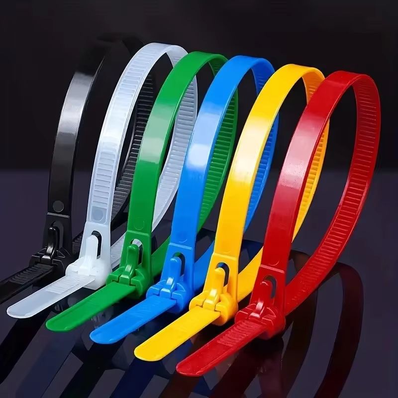 Reusable 36x150mm Nylon Cable Ties 100PCS Mixed Colors 3