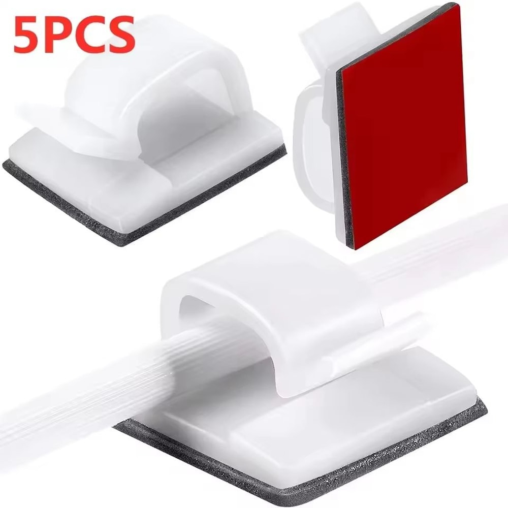 Adhesive Cable Organizer Clips For Wire Management And Protection 2