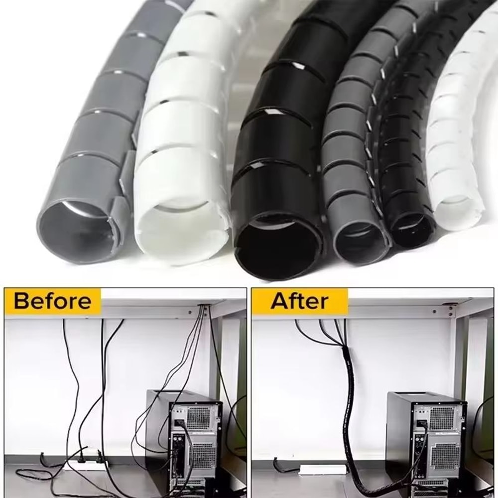2m Spiral Cable Organizer Tube 1610mm For Cord Protection And Management 0