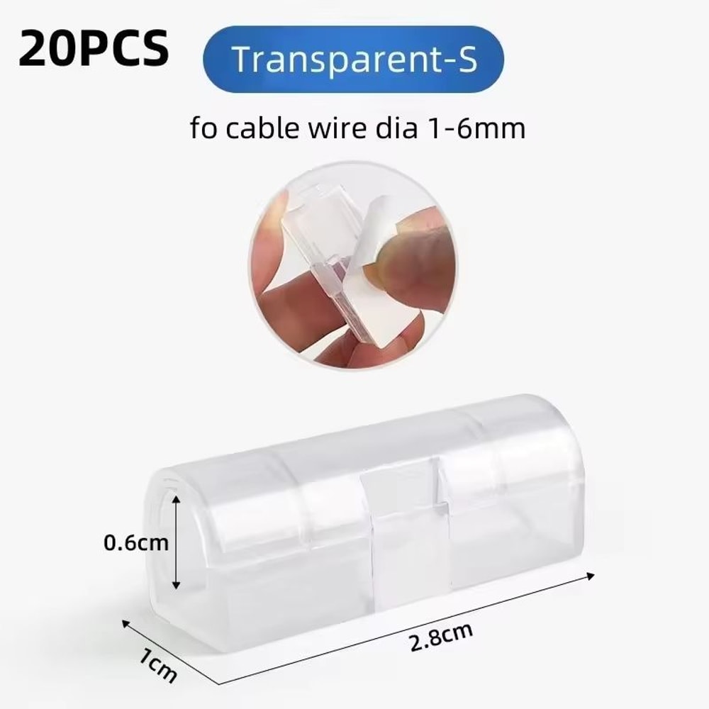 Firm Cable Organizer Buckle Clips 520PCS Wire Management Clamps 8