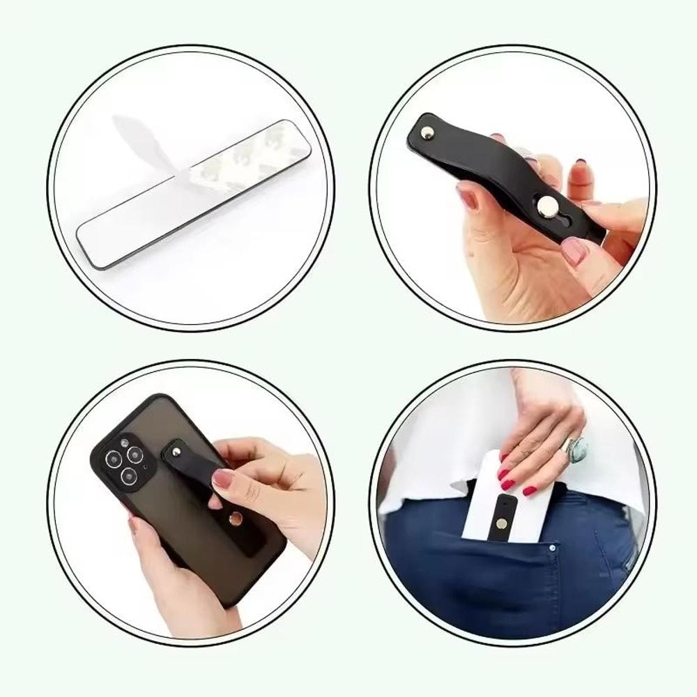 Universal Wrist Band Finger Grip Phone Stand And Holder 5