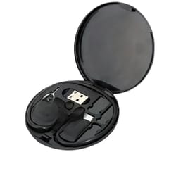 multi-function usb cable storage box with charging adapter kit