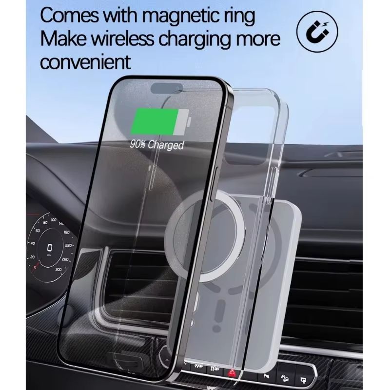 100W Magnetic Wireless Car Charger Air Vent Phone Holder For IPhone 2