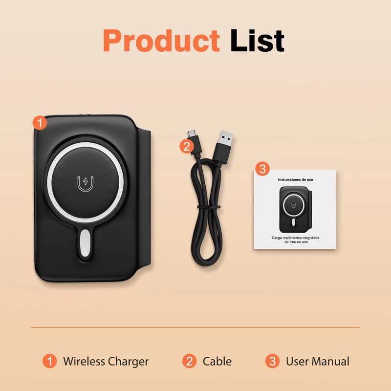 3 In 1 Magnetic Wireless Charging Station Foldable 15W For IPhone Apple Watch And AirPods 8