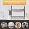 2 Tier Dish Drying Rack With Drainboard Compact Kitchen Counter Dish Rack With Utensil Holder 4