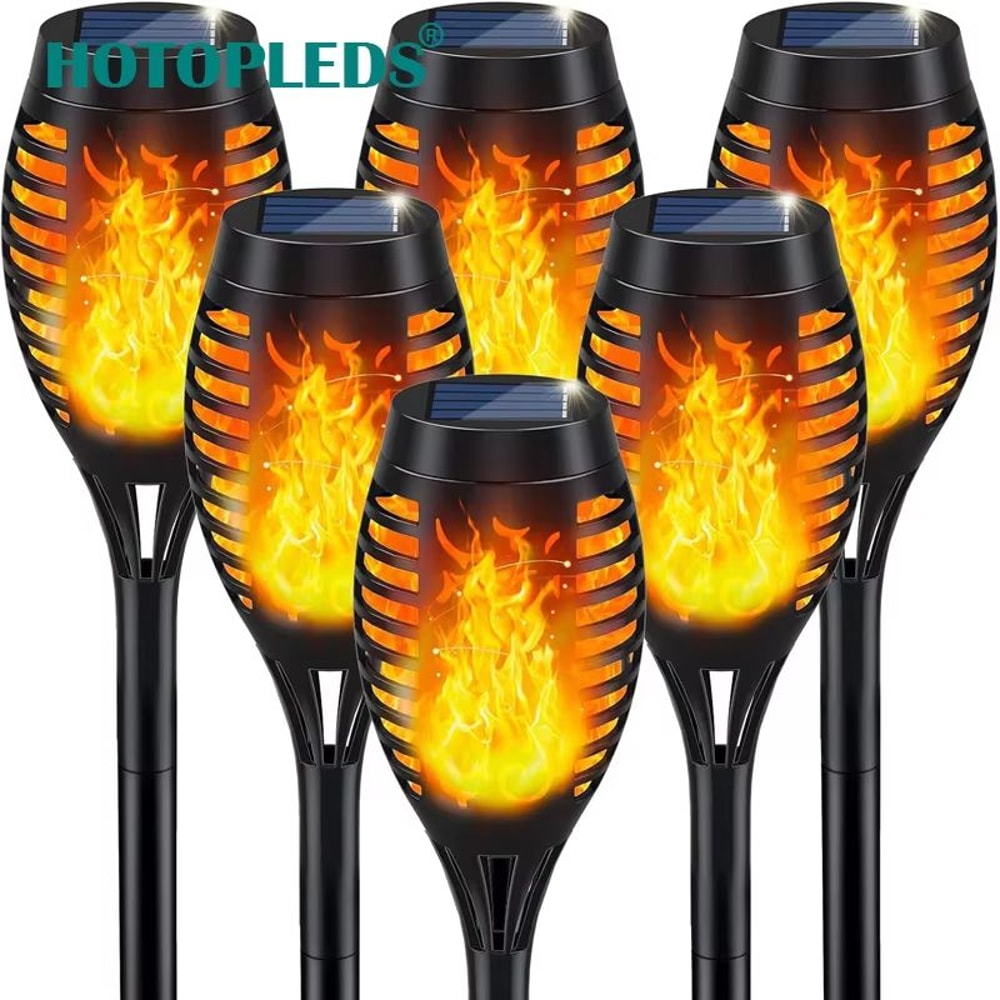 12 LED Solar Flame Torch Light Waterproof Outdoor Solar Torch Lights For Garden Yard And Pathway De 7