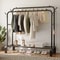 Heavy Duty Double Rod Clothes Rack With Shelves Metal Garment Rack Closet Organizer 0