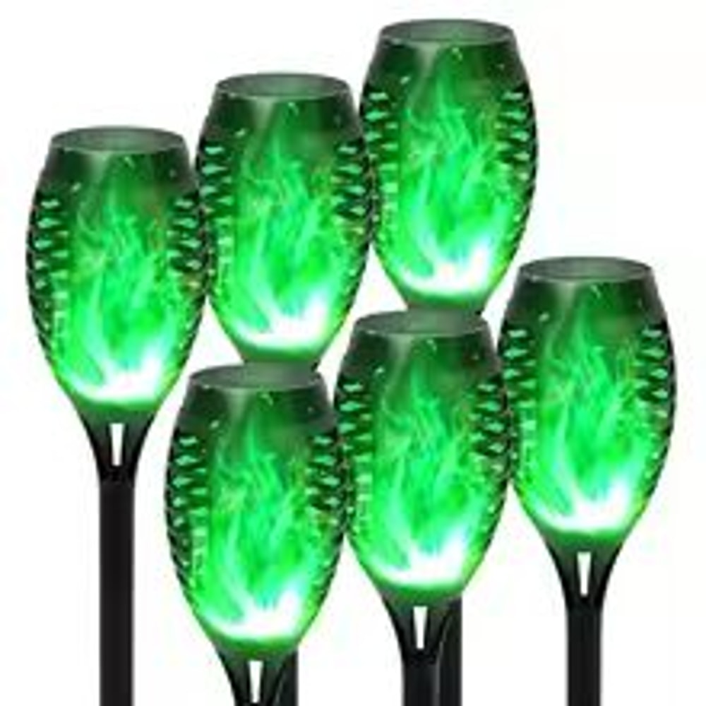 Solar Flame Torch Lights 4 To 12 Pack Waterproof Flickering Torch Stakes For Garden Path Yard And P 14