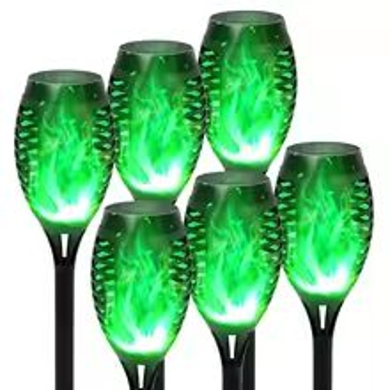 Solar Flame Torch Lights 4 To 12 Pack Waterproof Flickering Torch Stakes For Garden Path Yard And P 14