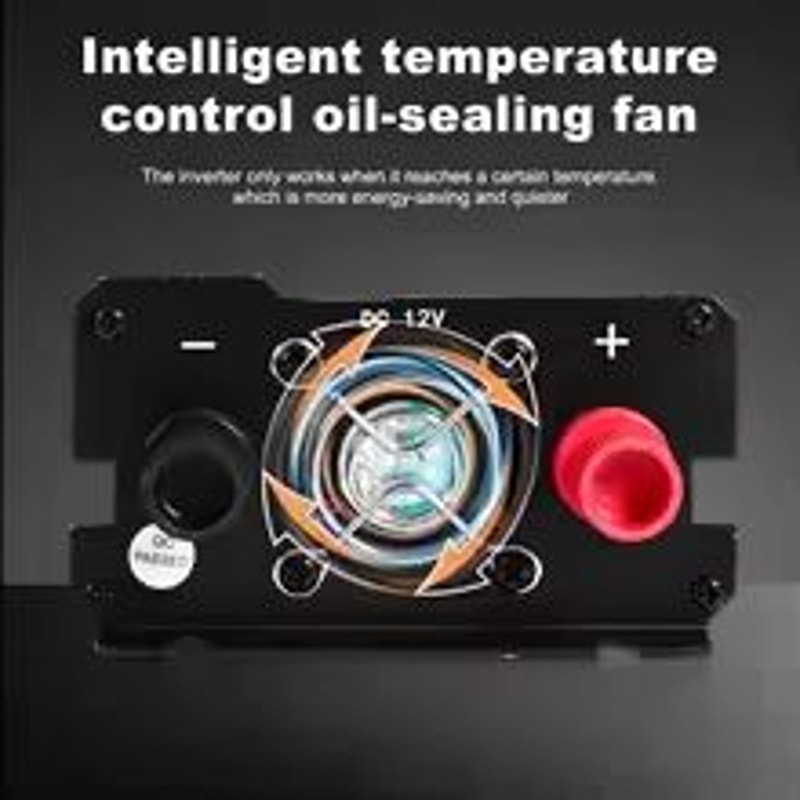 Pure Sine Wave 12V To 110V Power Inverter With LCD And 3 AC Outlets USB For Car RV Home And Solar 3