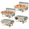 SemiGold Plated Stainless Steel Chafing Dish Buffet Set 8QT9QT Rectangular Catering Warmer24 Pack 0